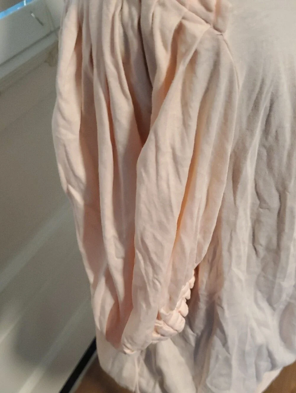 LOFT Light Pink Gathered Peasant Blouse